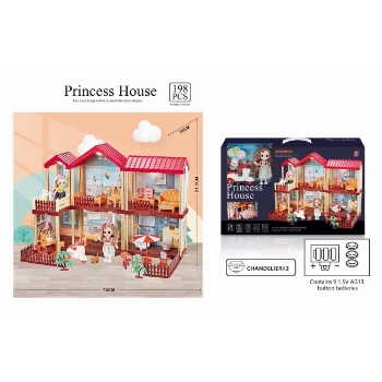 Slika Princezina kućica set, svjetlo, baterije, 198-dij.
