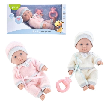 Prikažite detalje za Beba s dudom i zvečkom, 25cm, 2s Slika Beba s dudom i zvečkom, 25cm, 2s