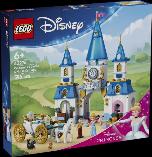 Slika LEGO® DISNEY PRINCESS™ 43275 Pepeljugin dvorac i kočija s konjem