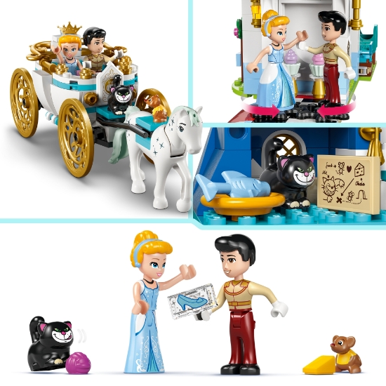 Slika LEGO® DISNEY PRINCESS™ 43275 Pepeljugin dvorac i kočija s konjem