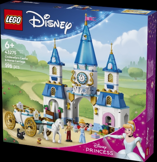 Slika LEGO® DISNEY PRINCESS™ 43275 Pepeljugin dvorac i kočija s konjem