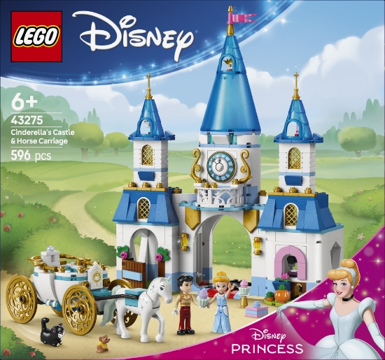 Slika LEGO® DISNEY PRINCESS™ 43275 Pepeljugin dvorac i kočija s konjem