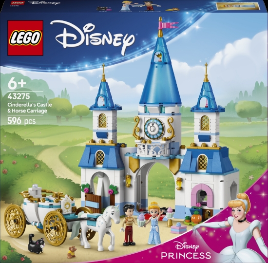 Slika LEGO® DISNEY PRINCESS™ 43275 Pepeljugin dvorac i kočija s konjem