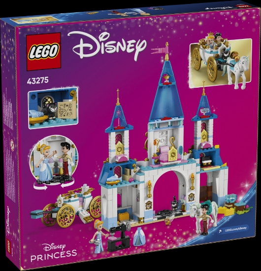 Slika LEGO® DISNEY PRINCESS™ 43275 Pepeljugin dvorac i kočija s konjem