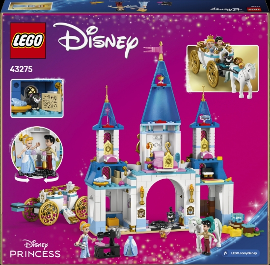 Slika LEGO® DISNEY PRINCESS™ 43275 Pepeljugin dvorac i kočija s konjem