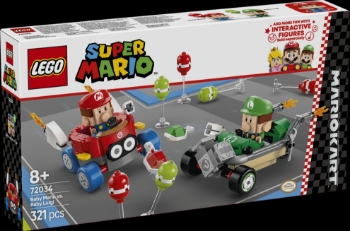 Slika LEGO® SUPER MARIO™ 72034 Mario Kart™ – Baby Mario i Baby Luigi u utrci