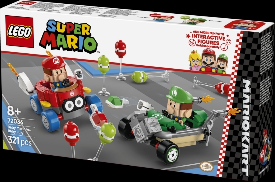 Slika LEGO® SUPER MARIO™ 72034 Mario Kart™ – Baby Mario i Baby Luigi u utrci