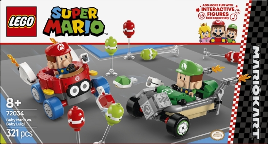 Slika LEGO® SUPER MARIO™ 72034 Mario Kart™ – Baby Mario i Baby Luigi u utrci