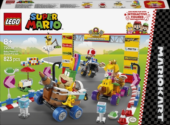 Slika LEGO® SUPER MARIO™ 72036 Mario Kart™ – Komplet Baby Peach i Grand Prix
