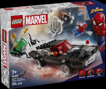 Slika LEGO® SUPER HEROES 76309 Spider-Man protiv Venoma u sportskom autu