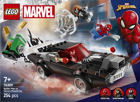 Slika LEGO® SUPER HEROES 76309 Spider-Man protiv Venoma u sportskom autu