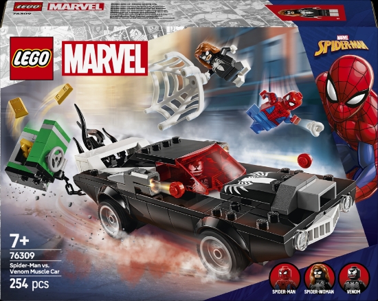 Slika LEGO® SUPER HEROES 76309 Spider-Man protiv Venoma u sportskom autu