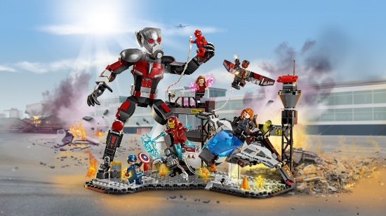 Slika LEGO® SUPER HEROES 76314 Bitka iz filma Kapetan Amerika: Građanski rat