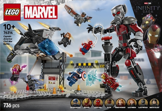 Slika LEGO® SUPER HEROES 76314 Bitka iz filma Kapetan Amerika: Građanski rat