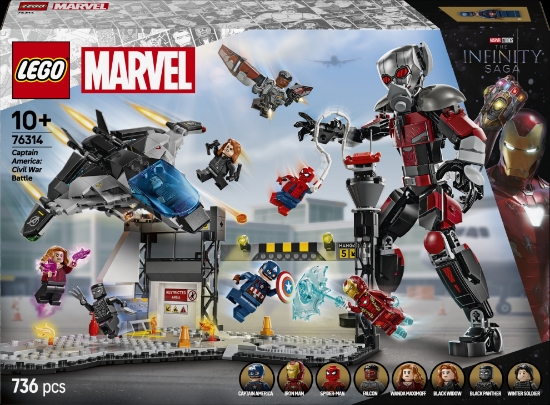 Slika LEGO® SUPER HEROES 76314 Bitka iz filma Kapetan Amerika: Građanski rat