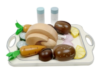 Prikažite detalje za Drvena hrana i piletina za dječju kuhinju Slika Drvena hrana i piletina za dječju kuhinju