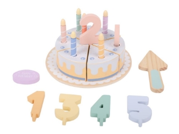 Prikažite detalje za Drvena rođendanska torta za djecu Slika Drvena rođendanska torta za djecu