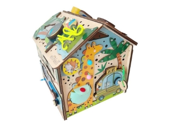 Slika Activity board kućica s rasvjetom Safari