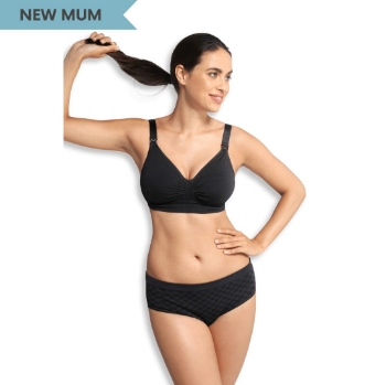 Slika Carriwell Grudnjak za trudnice i dojilje GelWire bez žica crni, S (stari 3120)