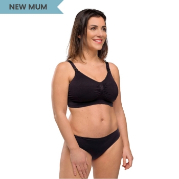 Slika Grudnjak za trudnice i dojilje podstavljeni crni, XL Carriwell 