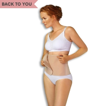 Slika Steznik za trbuh od organskog  pamuka na čičak - prirodni, L/XL Carriwell 