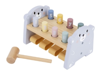 Prikažite detalje za WHACK-A-MOLE drvena igračka čekić i medvjedići Slika WHACK-A-MOLE drvena igračka čekić i medvjedići