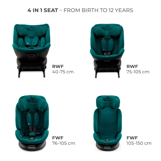 Slika Autosjedalica XPEDITION 3 i-Size 0-36 kg (40-150 cm) 360, Green Kinderkraft 