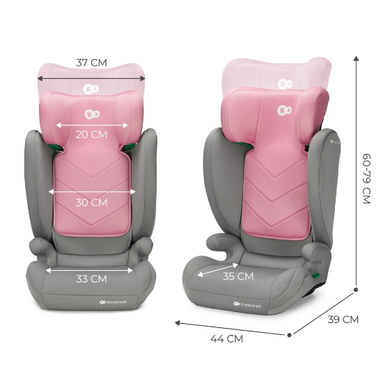 Slika Autosjedalica I-Spark i-Size 15-36 kg (100-150 cm), Roza Kinderkraft 