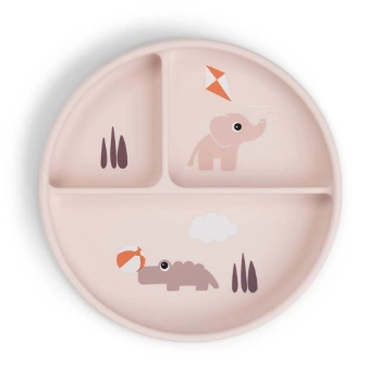 Slika Tanjur sa pregradama Stick & Stay Playground, powder - Done by Deer