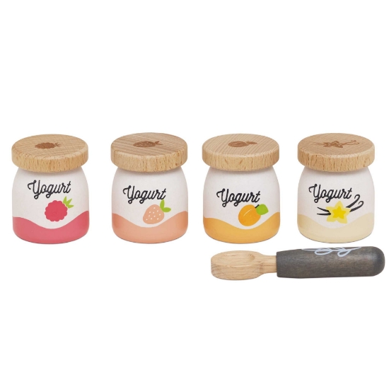 Slika Dječji drveni set posudica za jogurt