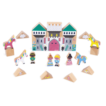 Slika Set drvenih kocki za slaganje - Kraljevstvo