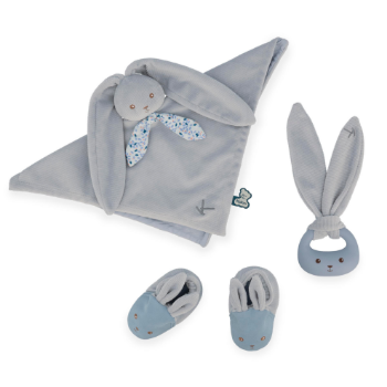 Slika Poklon kutija za novorođenče - Zeko (plava)