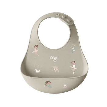 Slika Silikonski podbradnjak Ballerina - Citron 