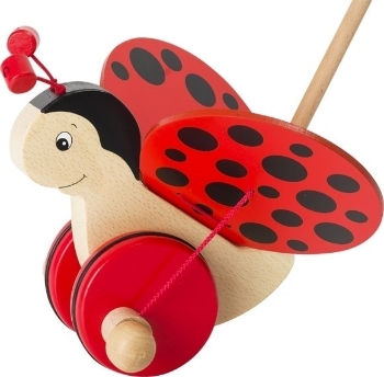 Prikažite detalje za Push along animal ladybird Goki  Slika Push along animal ladybird Goki