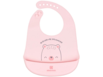 Slika Silikonski Podbradak Bear With Me - Roza Kikka Boo