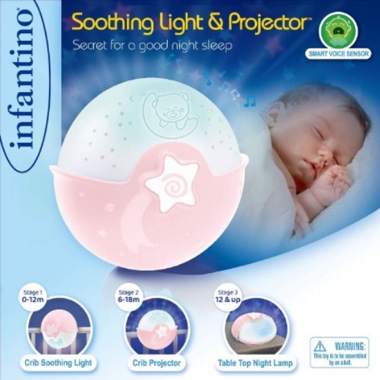 Slika Noćno svjetlo i projektor - Pink Infantino 