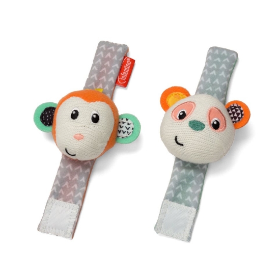 Slika Zvečka za zglobove - Panda and Monkey Infantino 