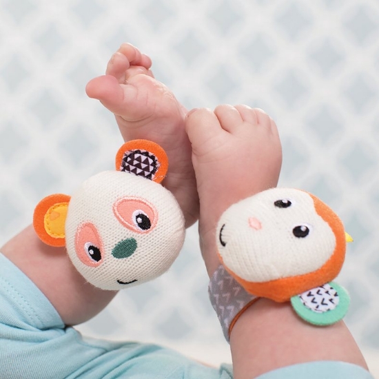 Slika Zvečka za zglobove - Panda and Monkey Infantino 