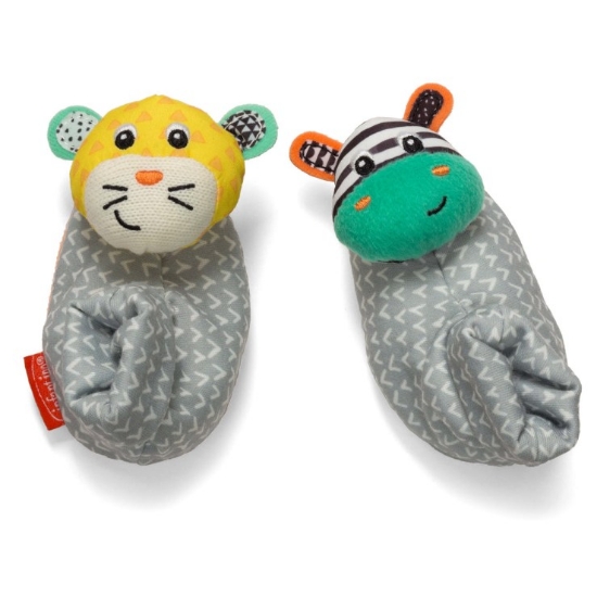 Slika Zvečka šlapice - Zebra and Cheetah Infantino 