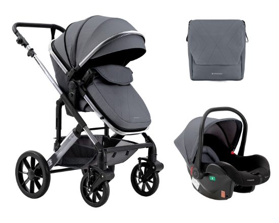 Slika Kolica 3u1 Darling + košara + autosjedalica - Dark Grey Kikka Boo