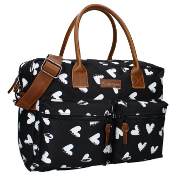 Slika Torba Black & White - Black/hearts Kidzroom 