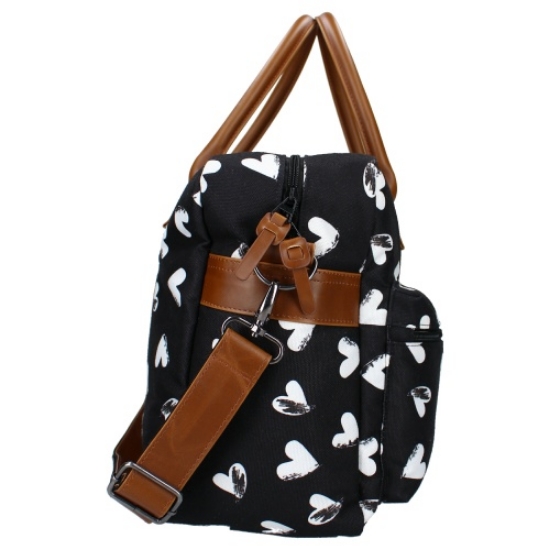 Slika Torba Black & White - Black/hearts Kidzroom 