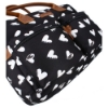 Slika Torba Black & White - Black/hearts Kidzroom 