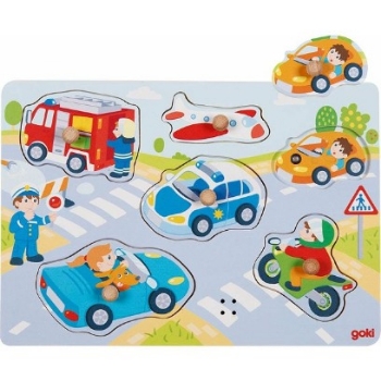Prikažite detalje za Puzzle Zvučne - Vozila Goki  Slika Puzzle Zvučne - Vozila Goki