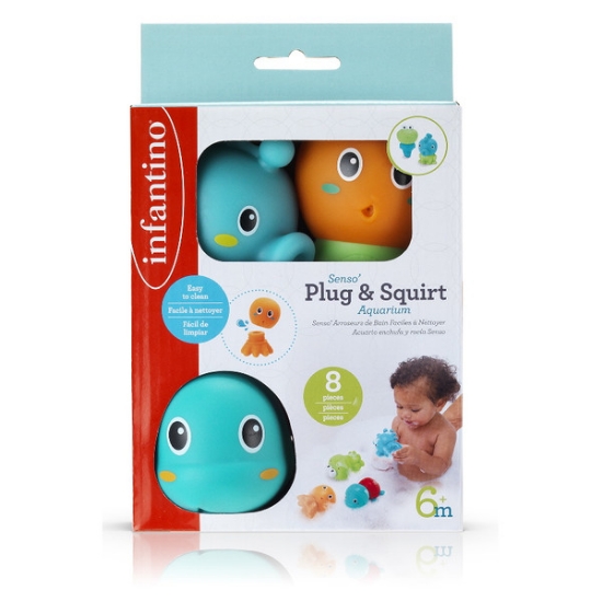 Slika Set igrački za kupanje Senso Plug & Squirt - Aquarium Infantino 