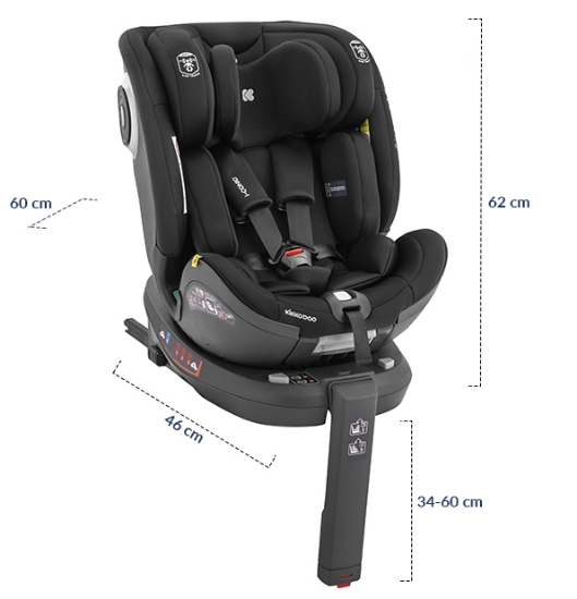 Slika Autosjedalica i-Conic i-Size, Grupa 0+, 1, 2, 3 (0-36 kg) (40-150 cm) - Light Grey Kikka Boo