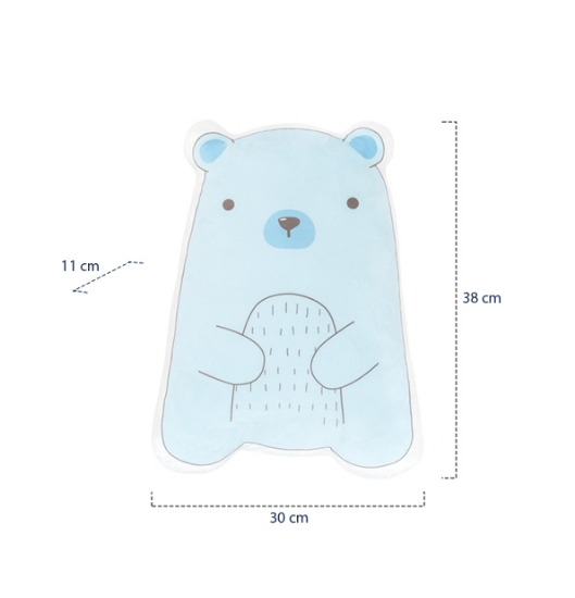 Slika Plišana igračka/jastuk Bear with Me - Blue Kikka Boo