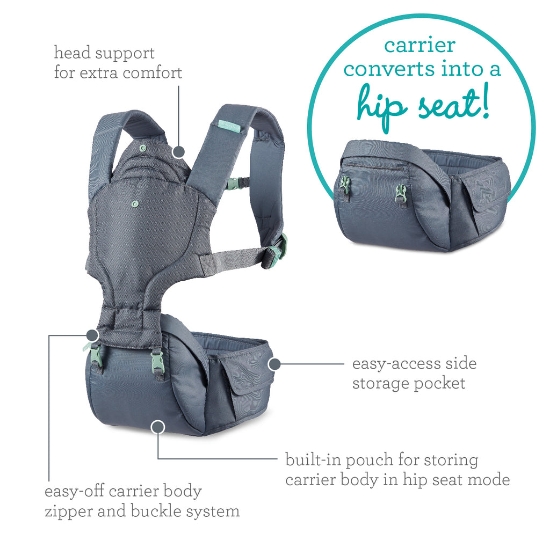 Slika Nosiljka Hip Rider Plus 5u1 - Grey Infantino 