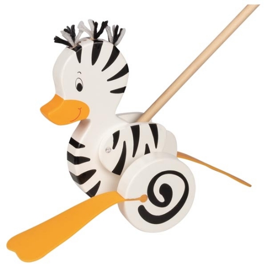 Slika Igračka push along - Zebra Duck Goki 