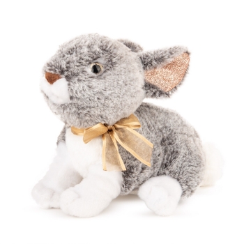 Slika Plišana igračka zec s mašnom 24 cm - Grey Amek 